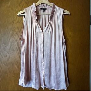 Banana Republic Light Pink Ruffled Blouse